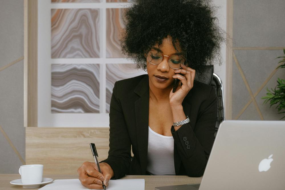 woman working